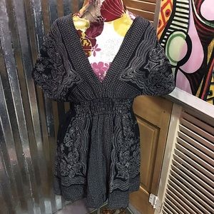 Blue Plate Boho Gypsy Navy Summer Dress